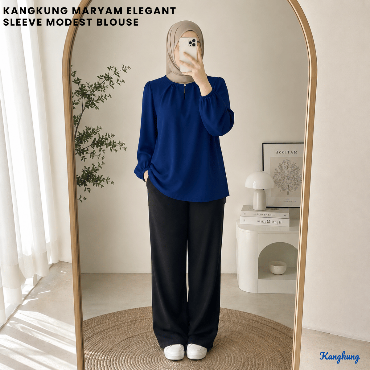 KANGKUNG MARYAM ELEGANT PUFF SLEEVE MODEST BLOUSE - KK122
