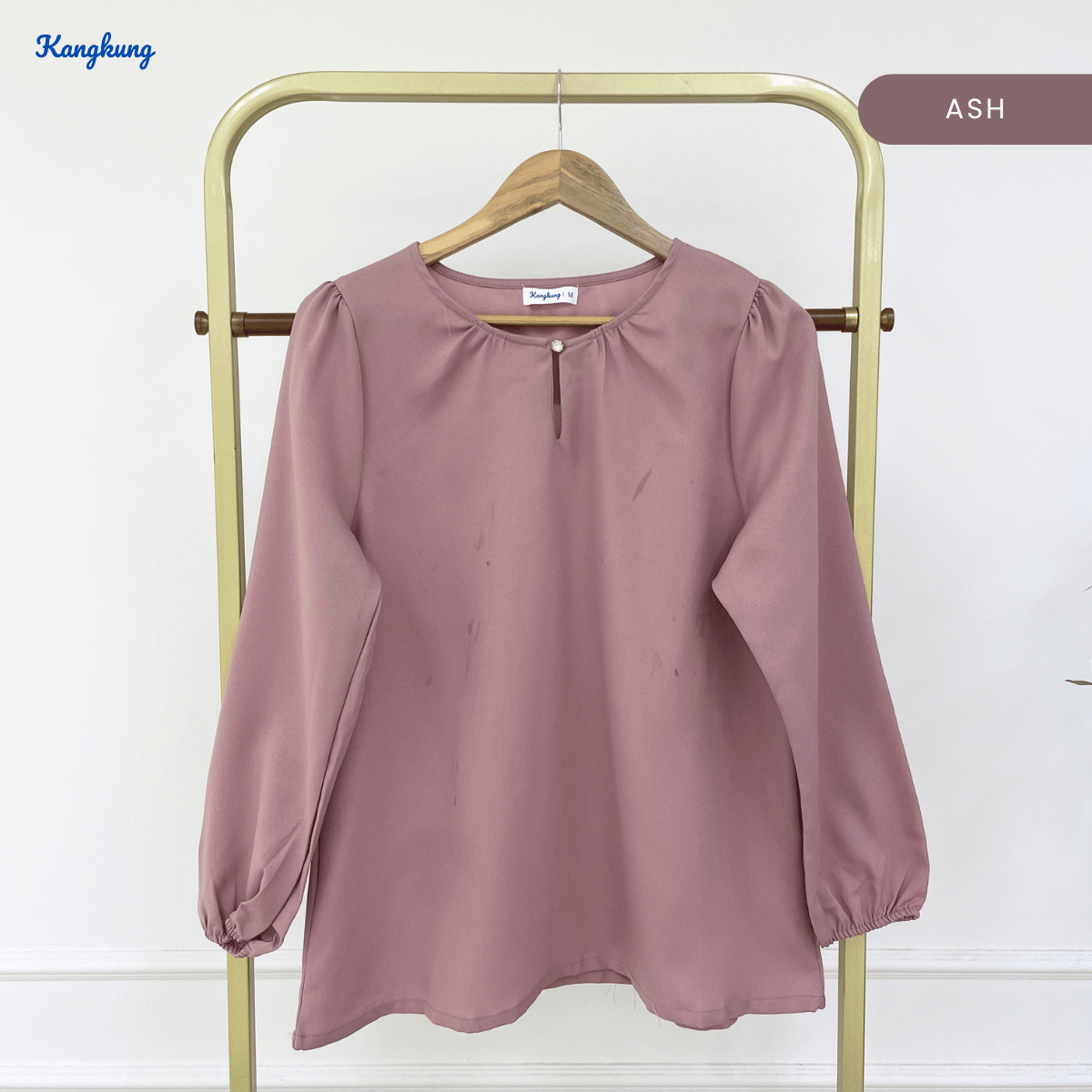 KANGKUNG MARYAM ELEGANT PUFF SLEEVE MODEST BLOUSE - KK122