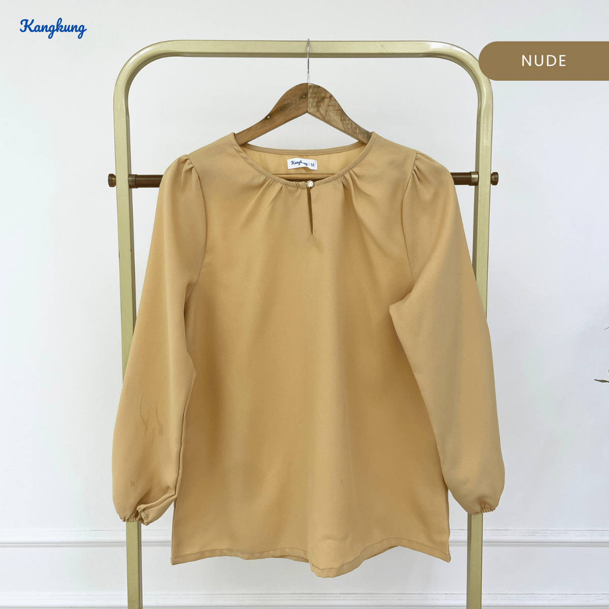 KANGKUNG MARYAM ELEGANT PUFF SLEEVE MODEST BLOUSE - KK122