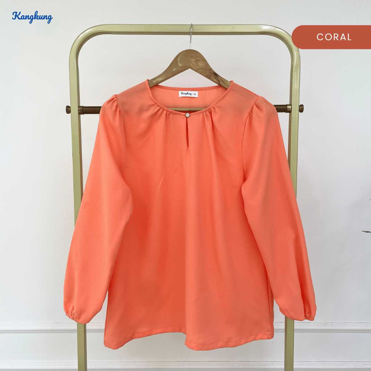 KANGKUNG MARYAM ELEGANT PUFF SLEEVE MODEST BLOUSE - KK122
