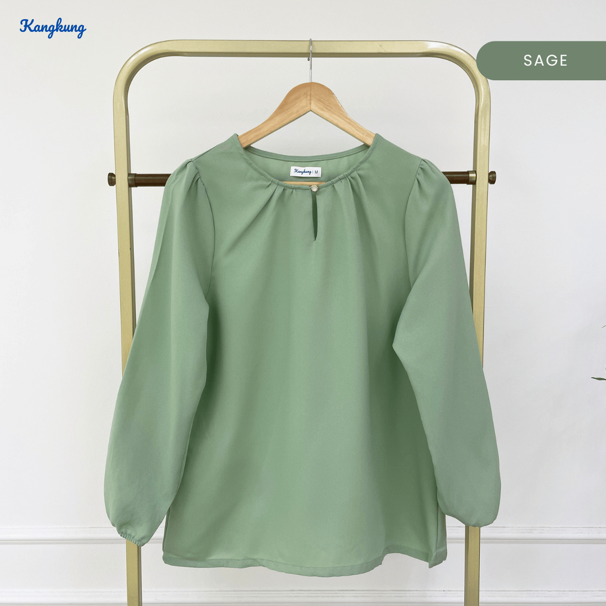 KANGKUNG MARYAM ELEGANT PUFF SLEEVE MODEST BLOUSE - KK122