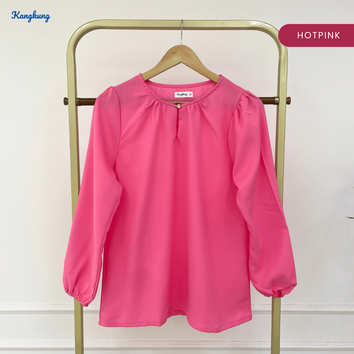 KANGKUNG MARYAM ELEGANT PUFF SLEEVE MODEST BLOUSE - KK122