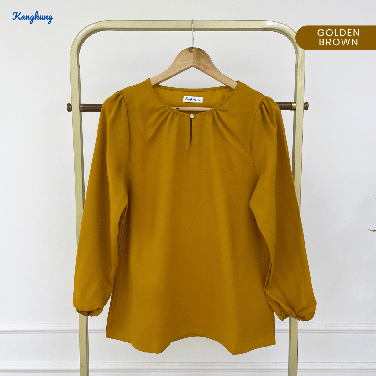 KANGKUNG MARYAM ELEGANT PUFF SLEEVE MODEST BLOUSE - KK122