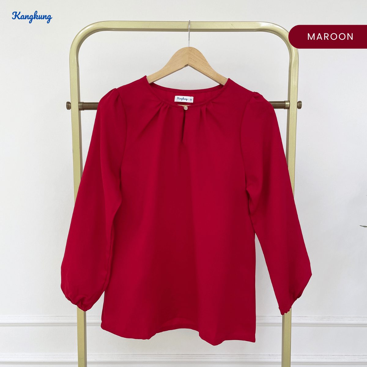 KANGKUNG MARYAM ELEGANT PUFF SLEEVE MODEST BLOUSE - KK122