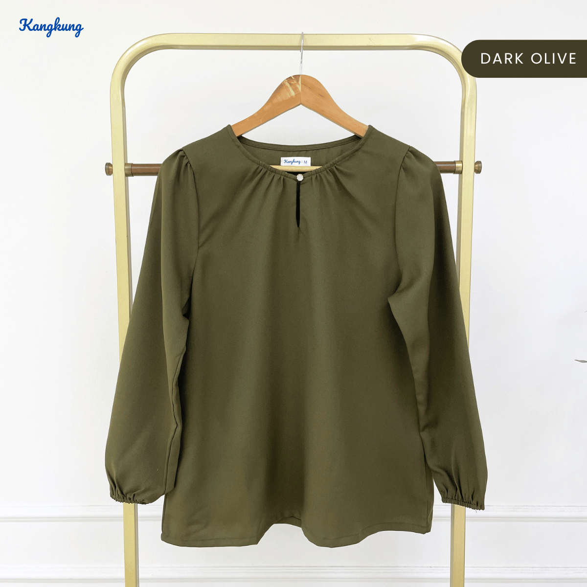 KANGKUNG MARYAM ELEGANT PUFF SLEEVE MODEST BLOUSE - KK122