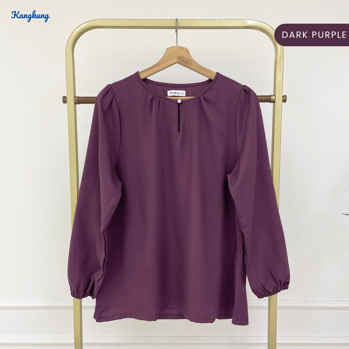 KANGKUNG MARYAM ELEGANT PUFF SLEEVE MODEST BLOUSE - KK122