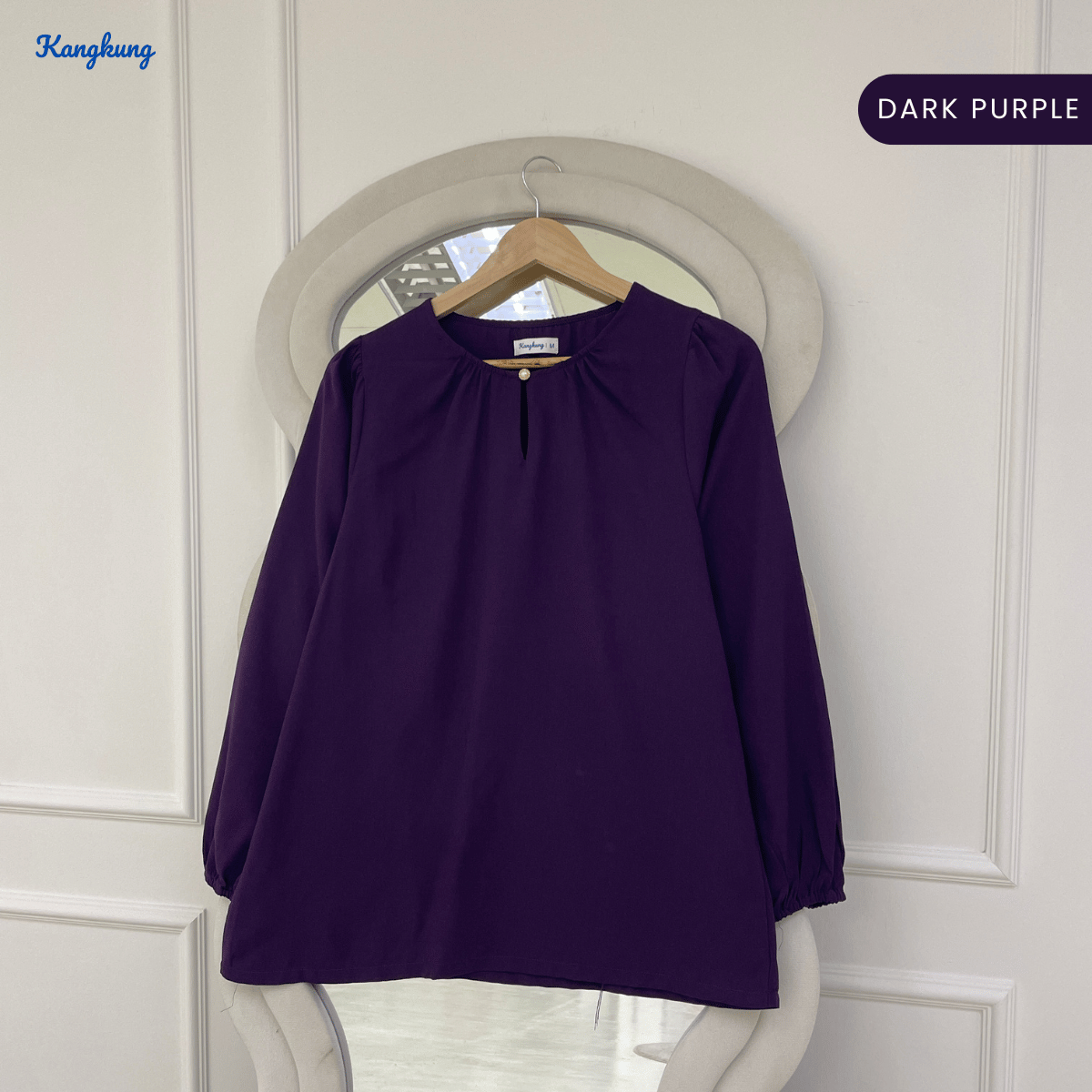 KANGKUNG MARYAM ELEGANT PUFF SLEEVE MODEST BLOUSE - KK122