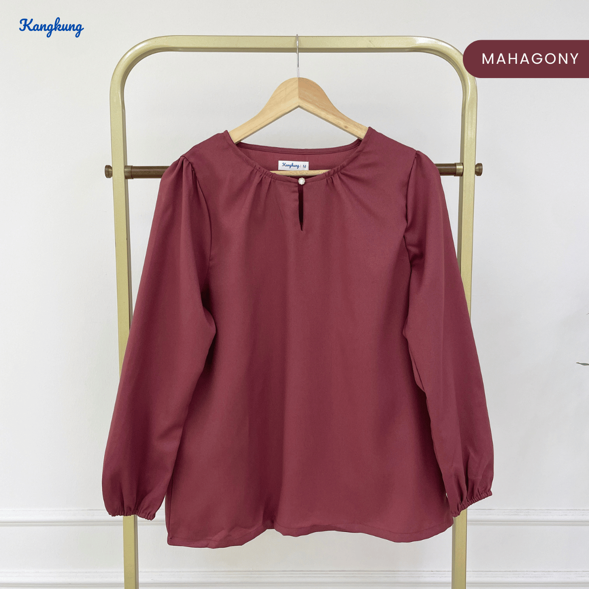 KANGKUNG MARYAM ELEGANT PUFF SLEEVE MODEST BLOUSE - KK122
