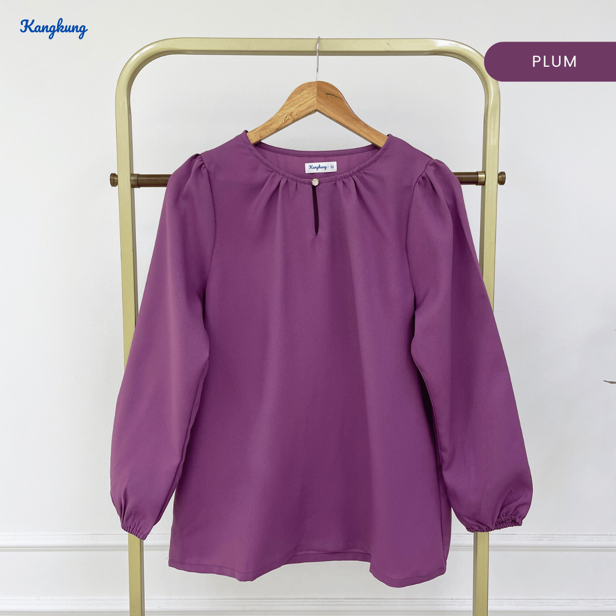 KANGKUNG MARYAM ELEGANT PUFF SLEEVE MODEST BLOUSE - KK122