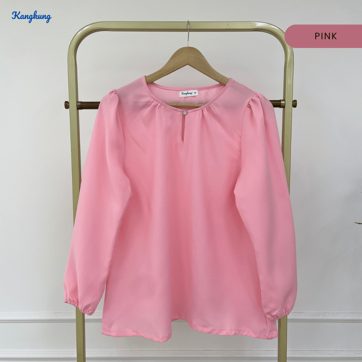 KANGKUNG MARYAM ELEGANT PUFF SLEEVE MODEST BLOUSE - KK122
