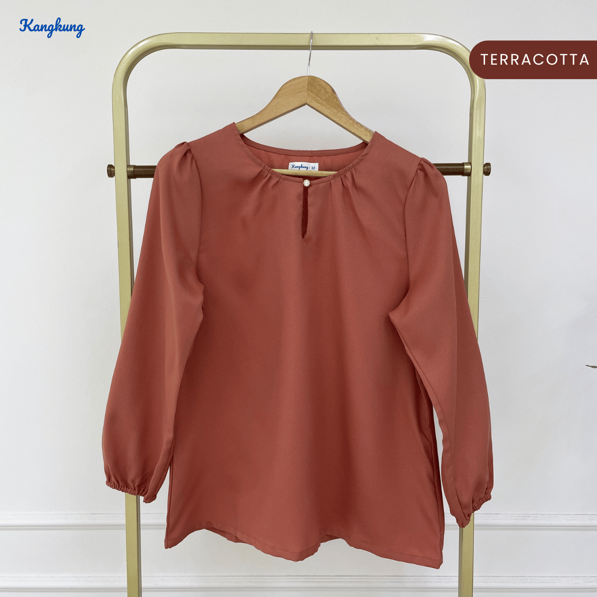 KANGKUNG MARYAM ELEGANT PUFF SLEEVE MODEST BLOUSE - KK122