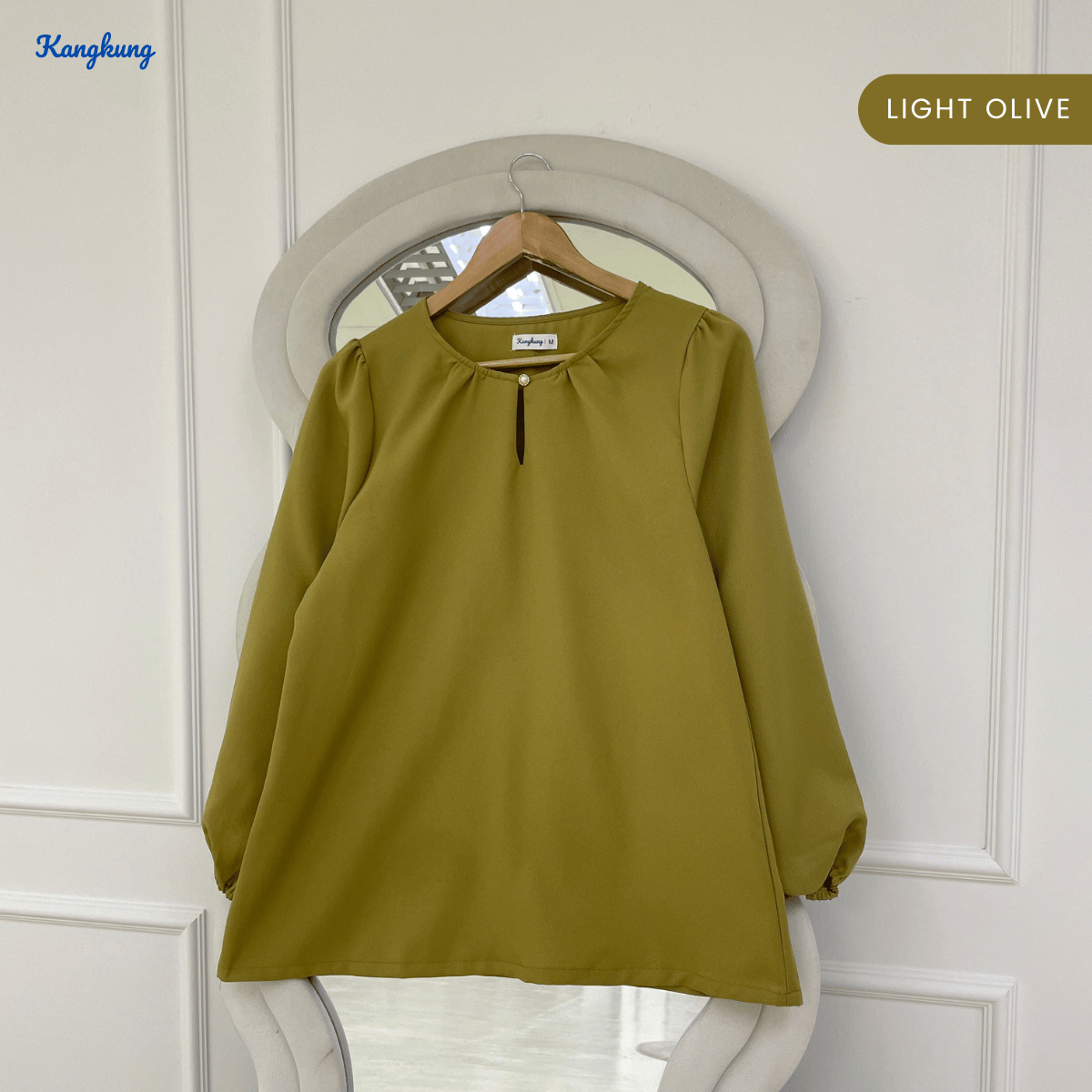 KANGKUNG MARYAM ELEGANT PUFF SLEEVE MODEST BLOUSE - KK122