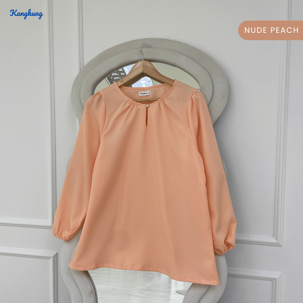 KANGKUNG MARYAM ELEGANT PUFF SLEEVE MODEST BLOUSE - KK122