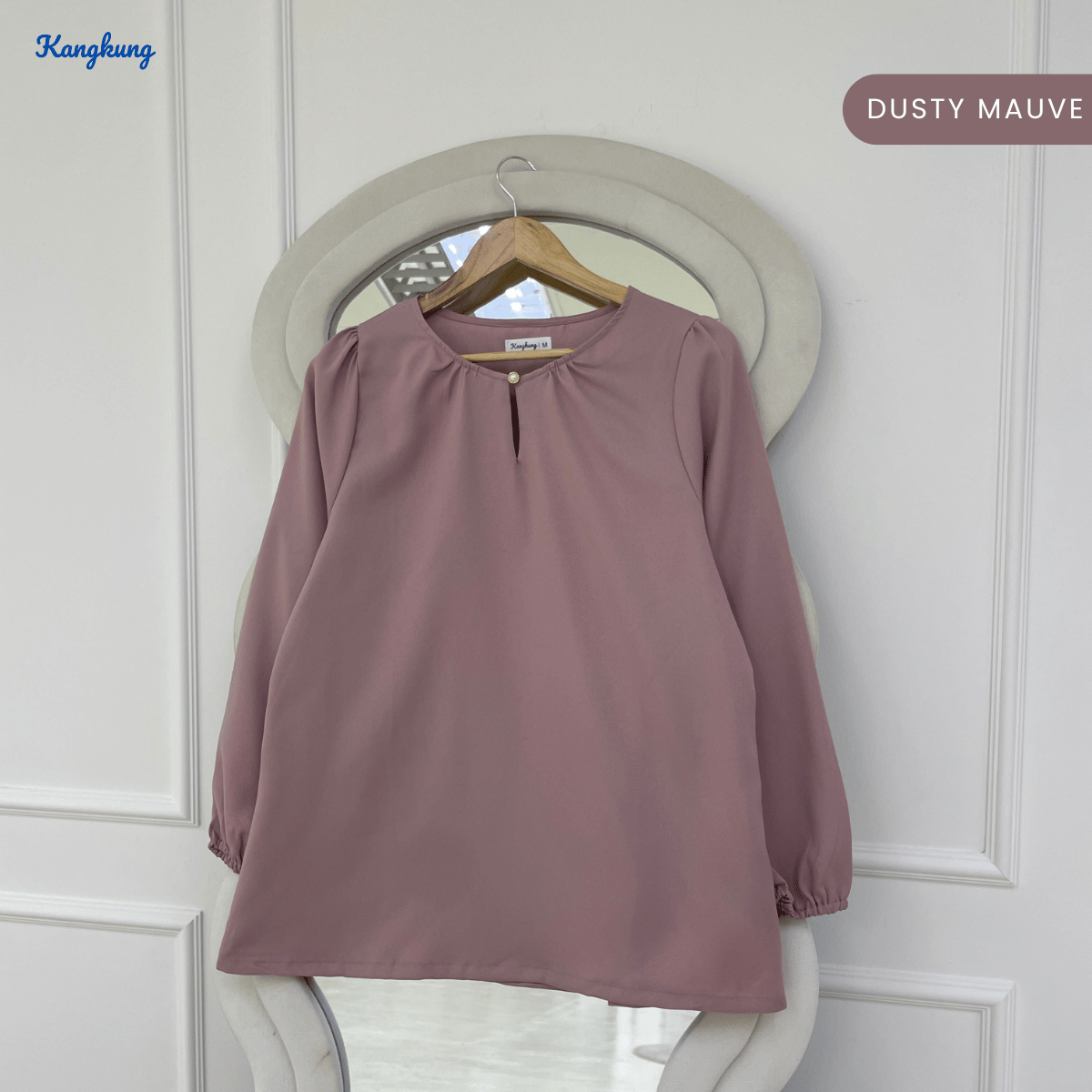 KANGKUNG MARYAM ELEGANT PUFF SLEEVE MODEST BLOUSE - KK122