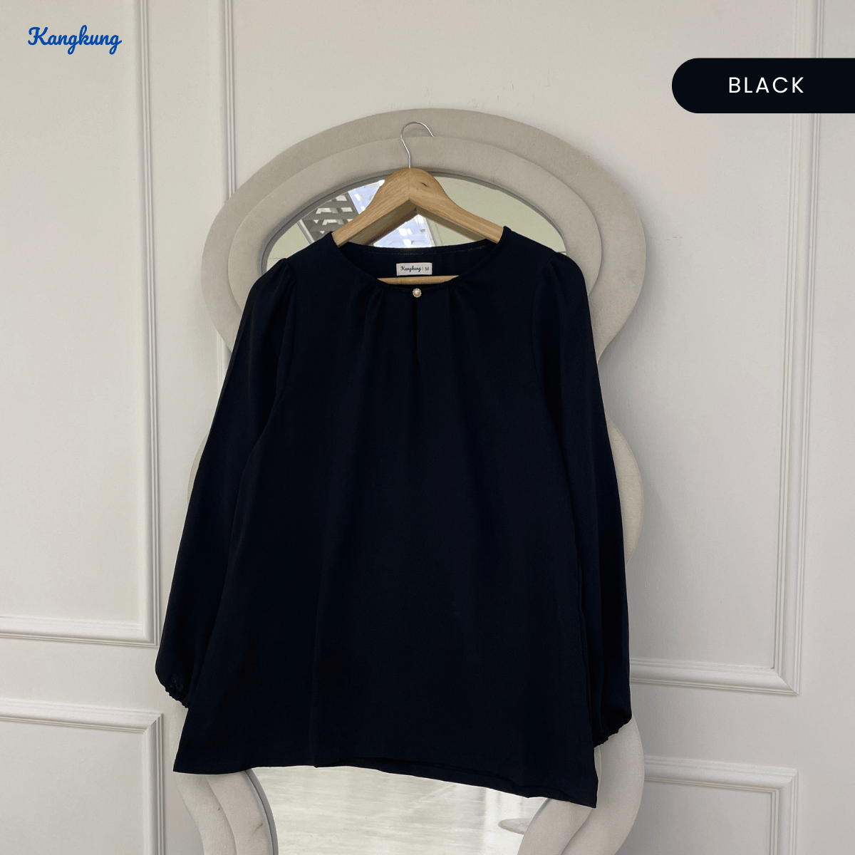 KANGKUNG MARYAM ELEGANT PUFF SLEEVE MODEST BLOUSE - KK122