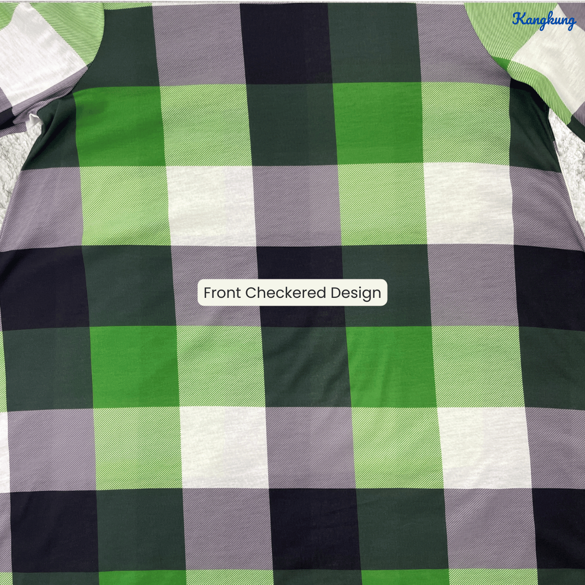 KANGKUNG ASIAH DAILY RELAXED CHECKERED BLOUSE - KK123 (GN295)