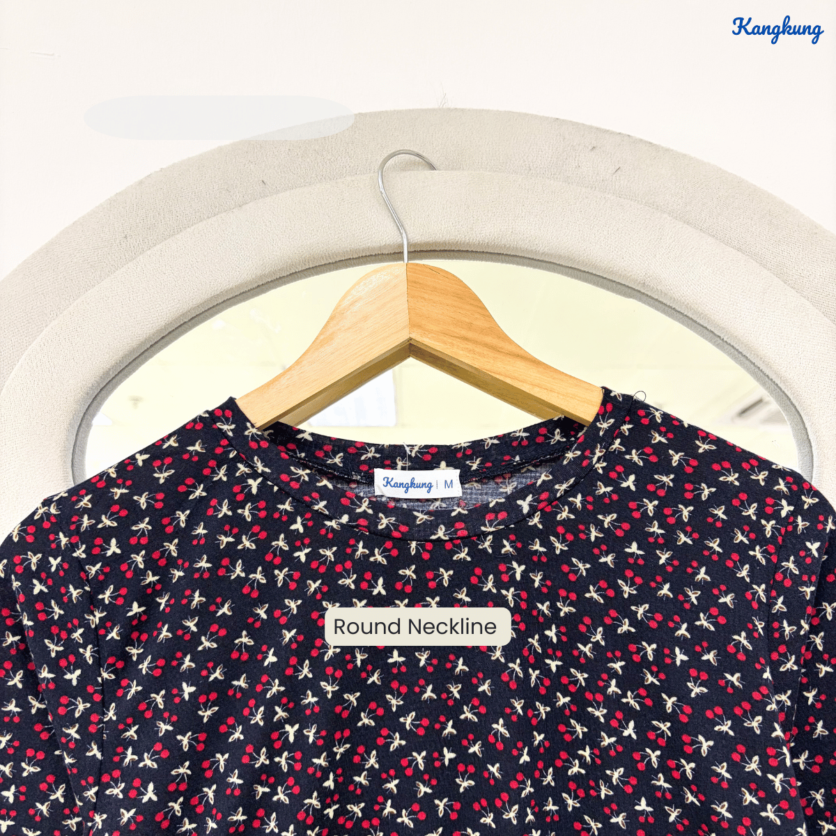 KANGKUNG DAYAH FLORAL PRINTED LONG SLEEVE BLOUSE-KK124