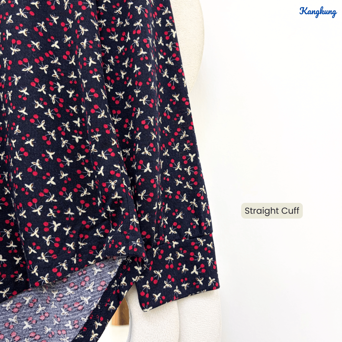 KANGKUNG DAYAH FLORAL PRINTED LONG SLEEVE BLOUSE-KK124