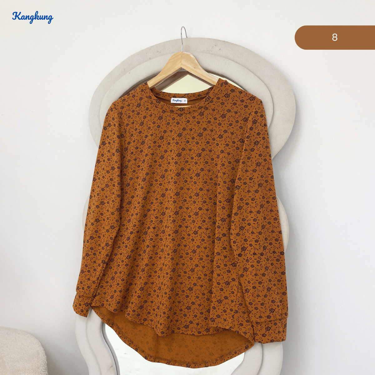 KANGKUNG ZAREENA FLORAL PRINT RELAXED BLOUSE-KK124