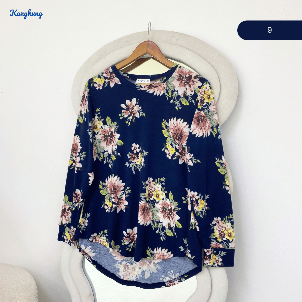 KANGKUNG ZAREENA FLORAL PRINT RELAXED BLOUSE-KK124