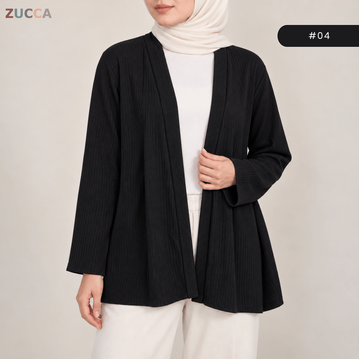 KANGKUNG DANIA MINIMALIST OPEN-FRONT CARDIGAN - KK127