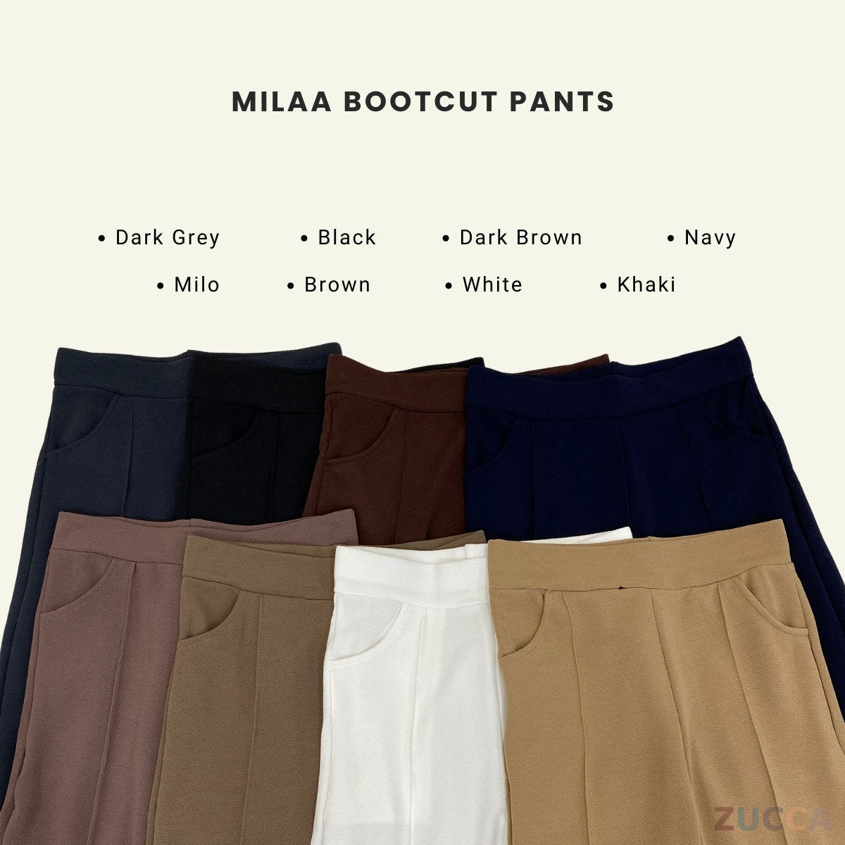 ZUCCA Milaa Bootcut Stretchable Pants L010/018205/00621