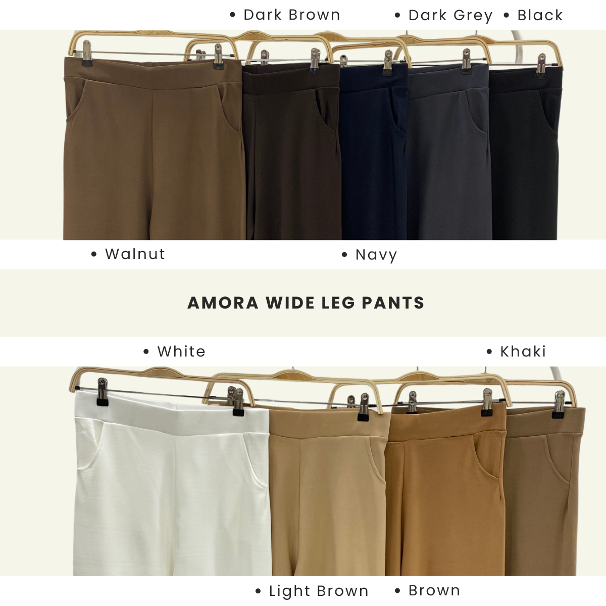 Amora Wide Leg Pants - L040