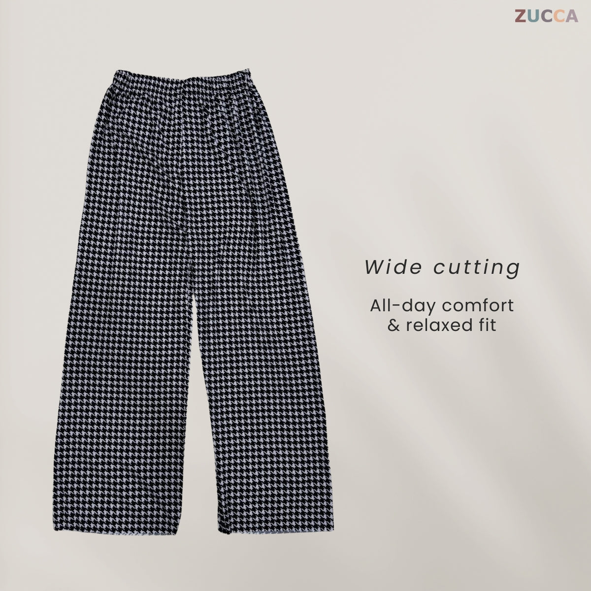 ZUCCA ARILA SELUAR WIDE LEG COMFY DENGAN CORAK - L074 LG012185