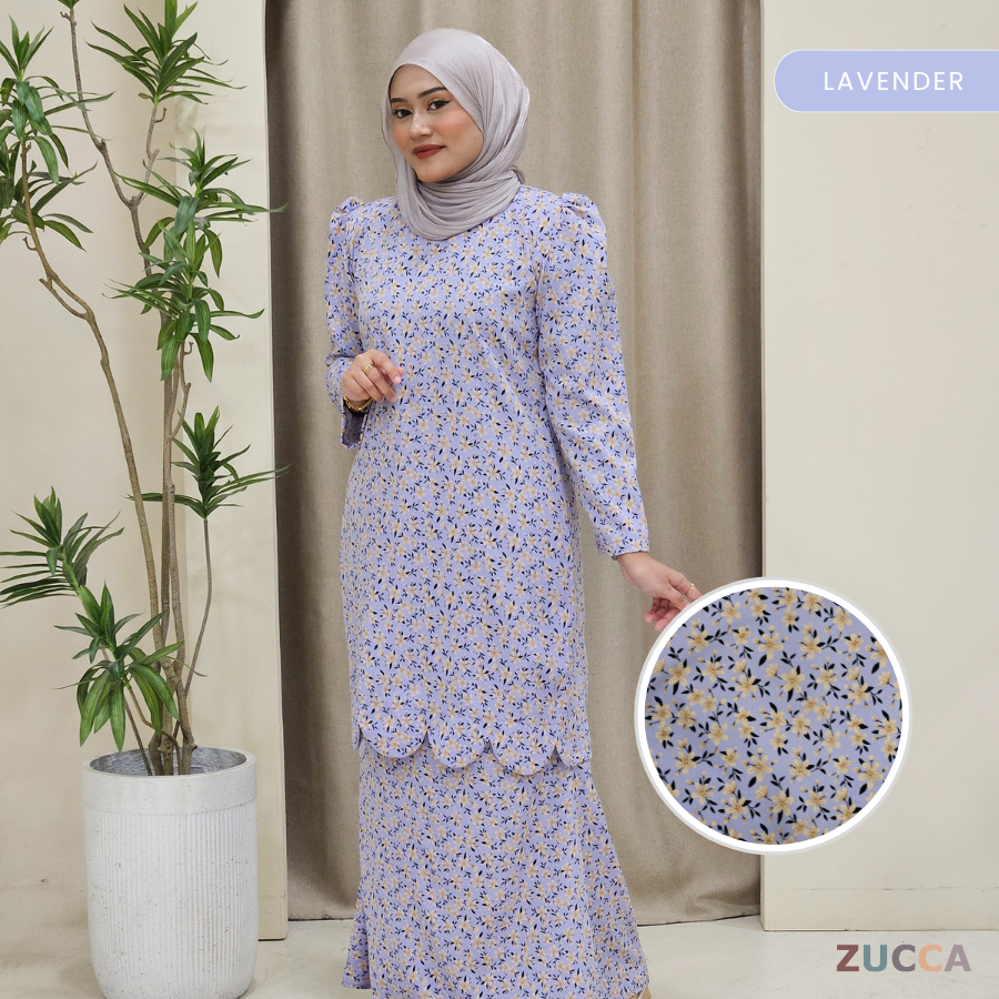 Kurung Afiyah Floral Printed Sedondon Ibu Dan Anak - H004