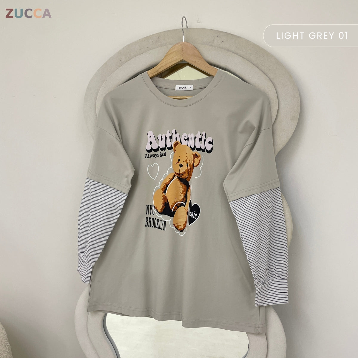 ZUCCA KAYLIE AUTHENTIC TEDDY GRAPHIC COTTON TEE - MA164
