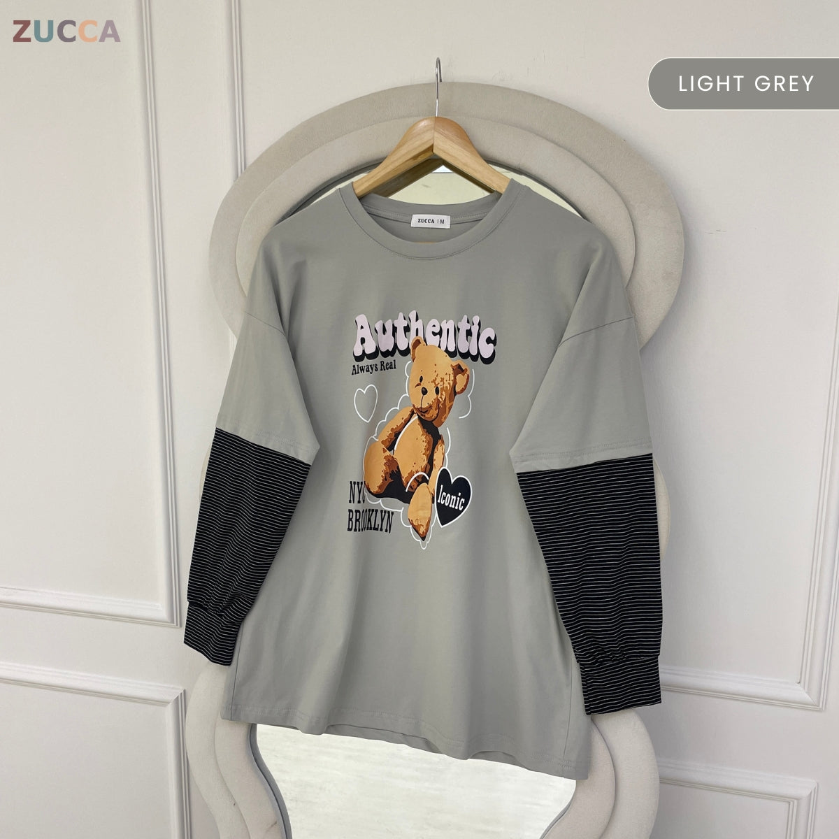 ZUCCA KAYLIE AUTHENTIC TEDDY GRAPHIC COTTON TEE - MA164
