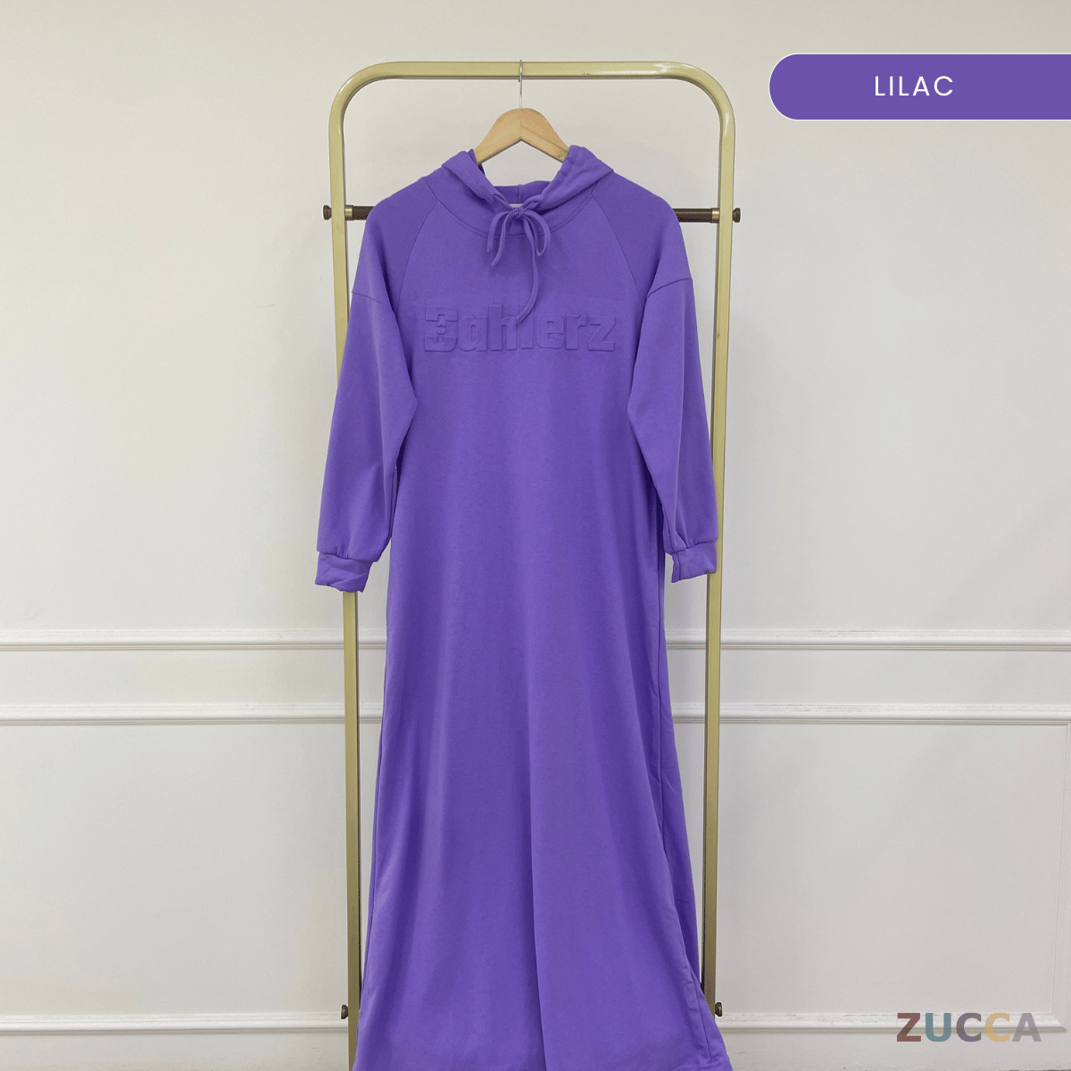 ZUCCA NAURA DRAWSTRING HOODED MAXI DRESS - MA086
