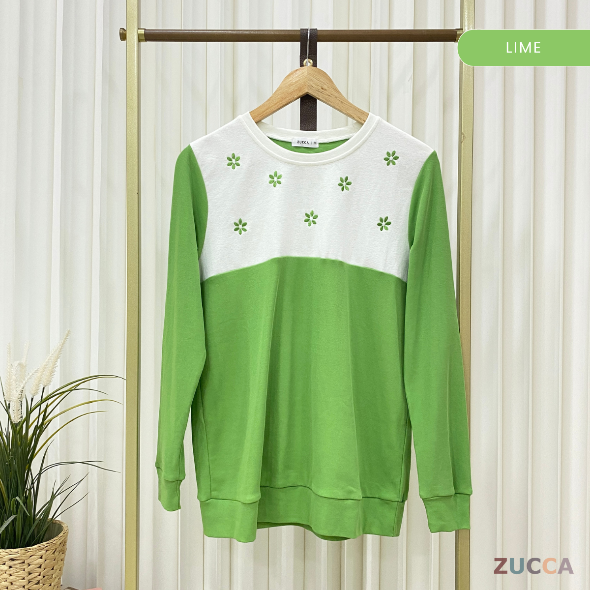 ZUCCA JOANEE BLOUSE LAYERED CANTIK DENGAN SULAMAN FLORAL - MA011