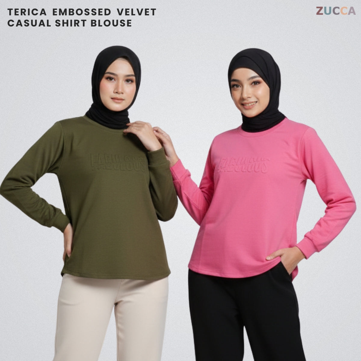 ZUCCA TERICA KEMEJA BLOUSE KASUAL BALDU - MA009