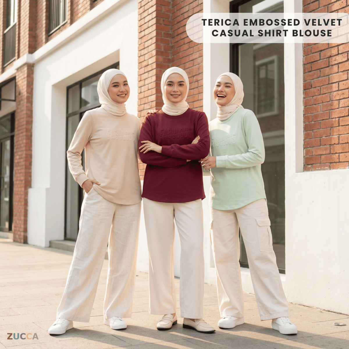 TERICA EMBOSSED VELVET CASUAL SHIRT BLOUSE - MA009