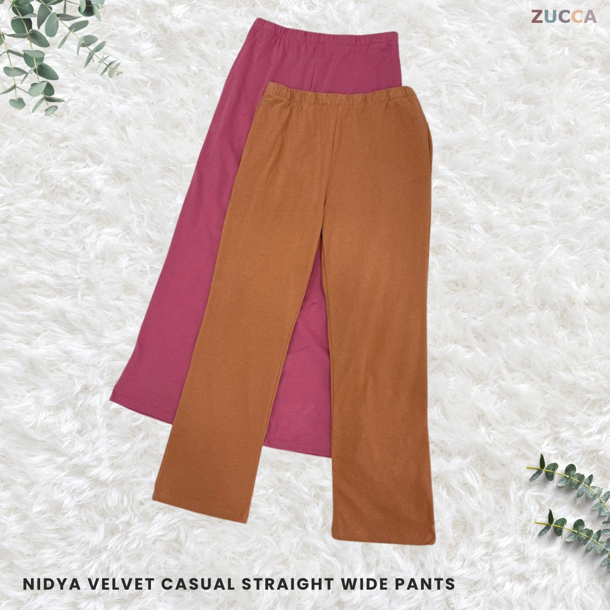 ZUCCA NIDYA SELUAR PALAZZO VELVET KASUAL STRAIGHT CUT & LEBAR – MA010