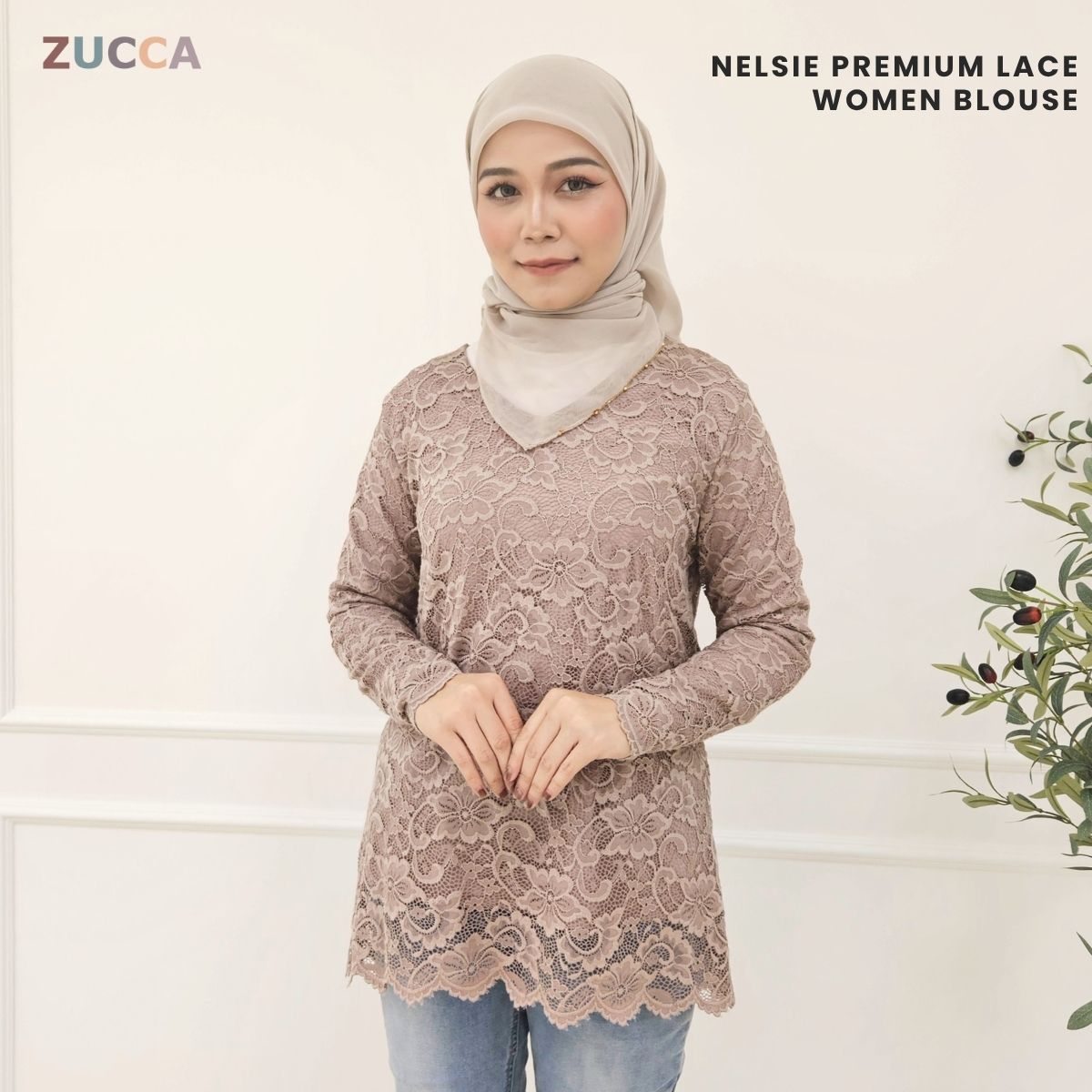 ZUCCA NELSIE PREMIUM LACE WOMEN BLOUSE - MA017