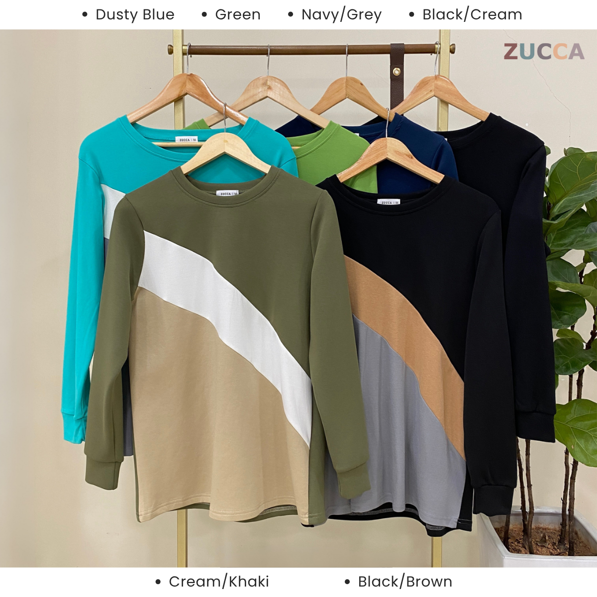 ZUCCA KERRY COLOURBLOCK WOMEN CASUAL BLOUSE - MA021
