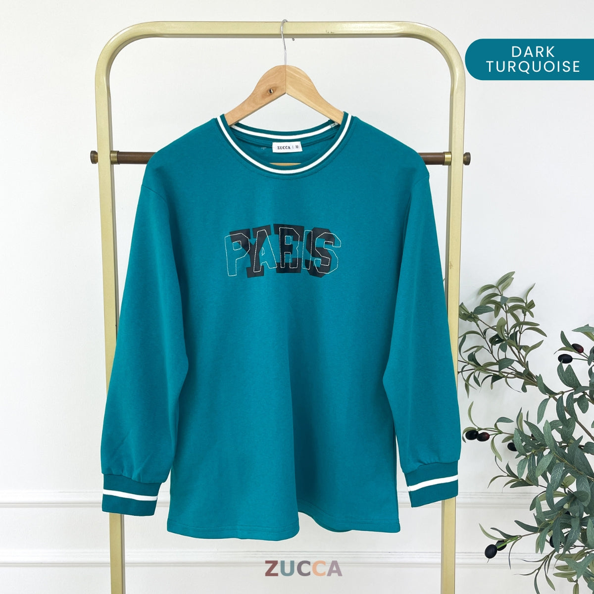 ZUCCA RYLA GRAPHIC SPORTY MODEST LONG SLEEVE TOP - MA026B