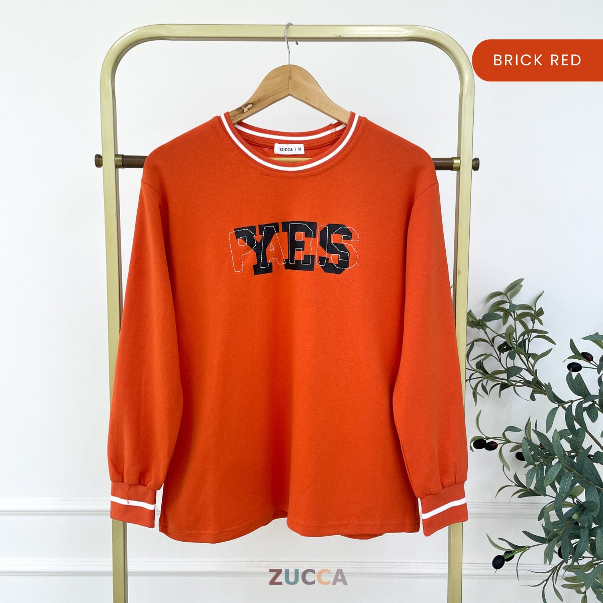 ZUCCA RYLA GRAPHIC SPORTY MODEST LONG SLEEVE TOP - MA026B