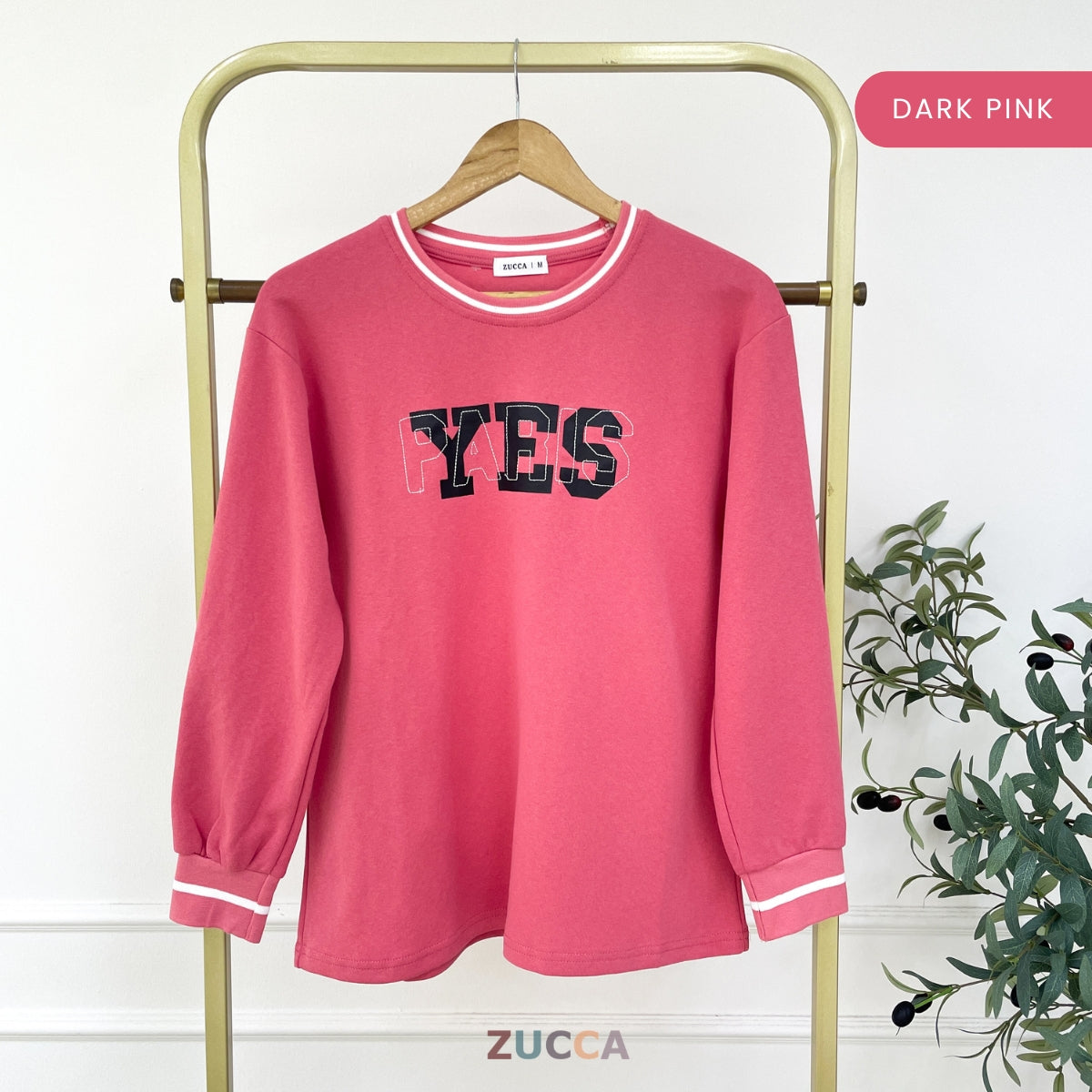 ZUCCA RYLA GRAPHIC SPORTY MODEST LONG SLEEVE TOP - MA026B