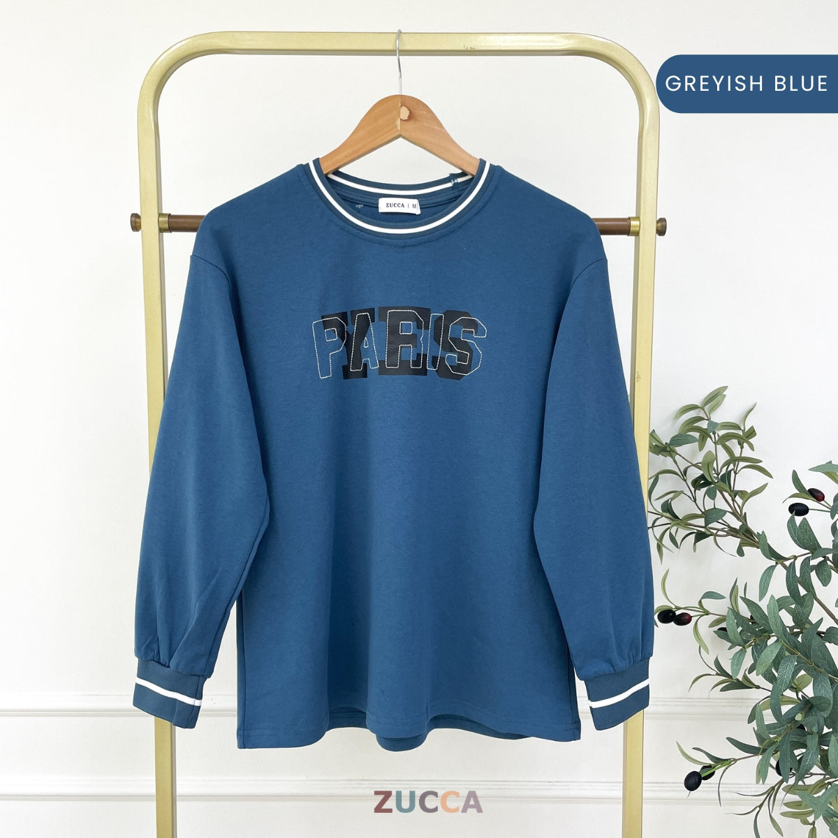 ZUCCA RYLA GRAPHIC SPORTY MODEST LONG SLEEVE TOP - MA026B