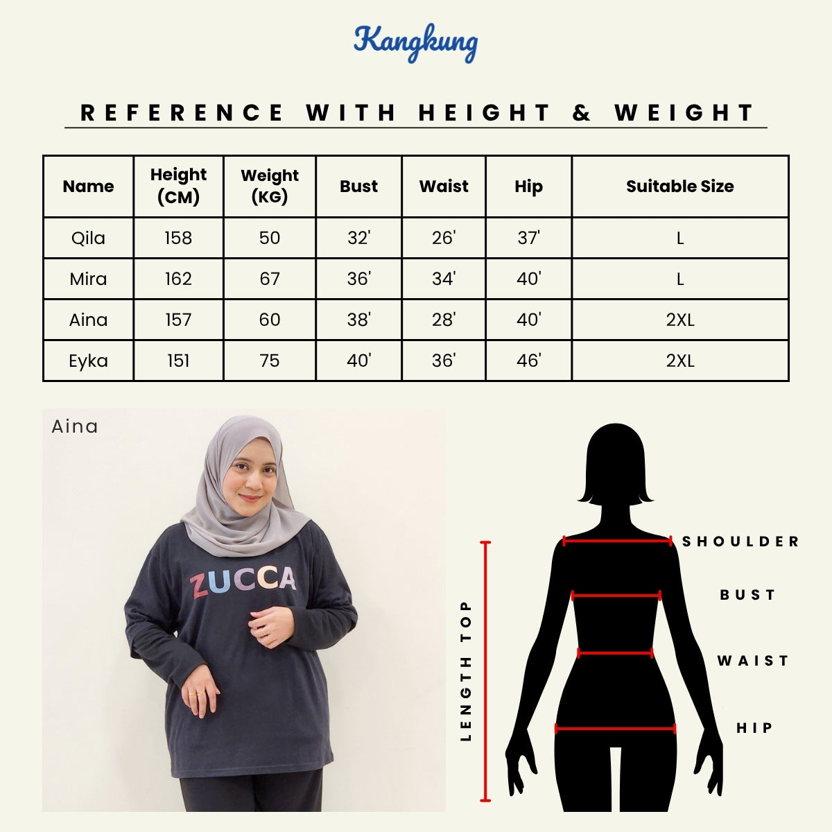 KANGKUNG RIENA GRAPHIC SPORTY MODEST LONG SLEEVE TOP (DEFECT PRINTED) - MA026B