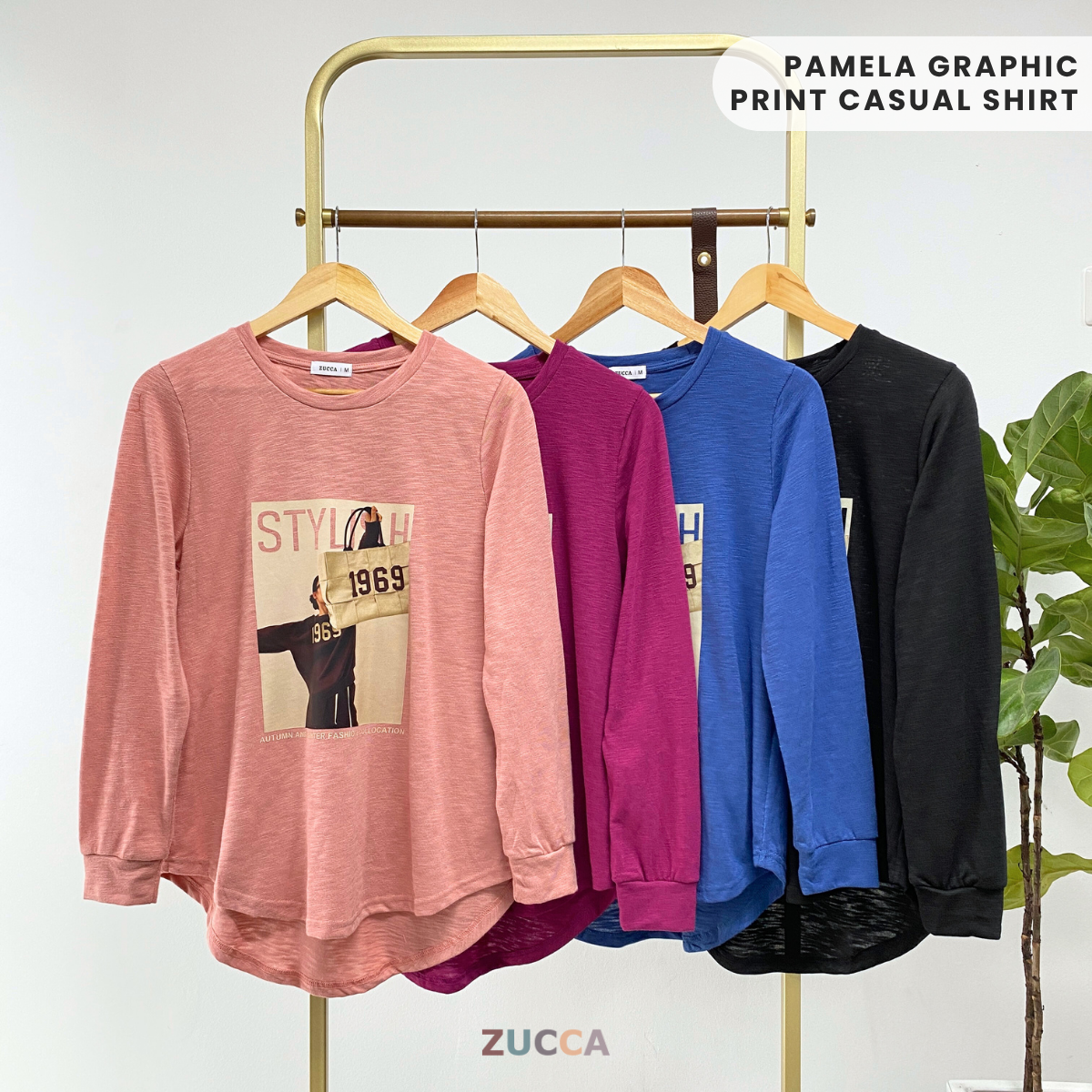 ZUCCA PAMELA GRAPHIC PRINT CASUAL SHIRT - MA027A STYLISH