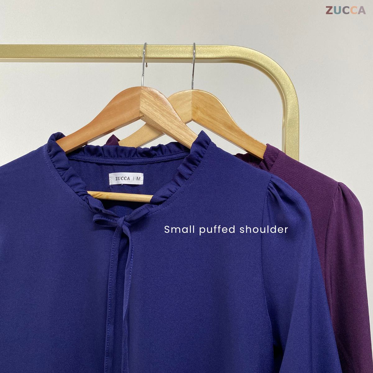 ZUCCA CELIA RUFFLED NECK WOMEN BLOUSE - MA029A BLOUSE WITH TIE-NECK