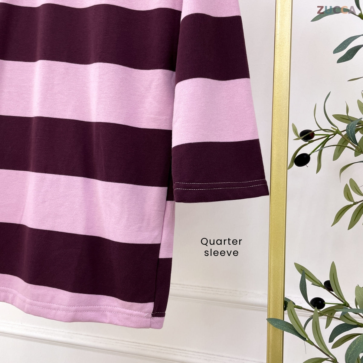 ZUCCA SARI OVERSIZED STRIPED KNIT SHIRT - MA031 DROP SHOULDER LOOSE STYLE