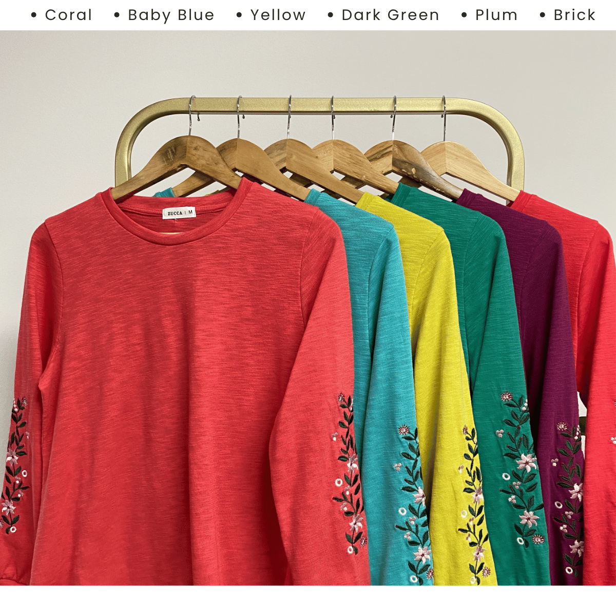 ZUCCA STARLY KEMEJA KASUAL DENGAN LENGAN BERSULAM BUNGA - MA035