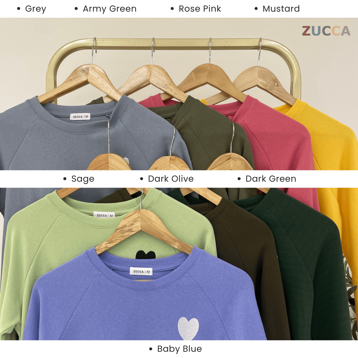 ZUCCA ZARINA PULLOVER SWEATSHIRT SULAM HATI - MA037 WOMEN SWEATSHIRT