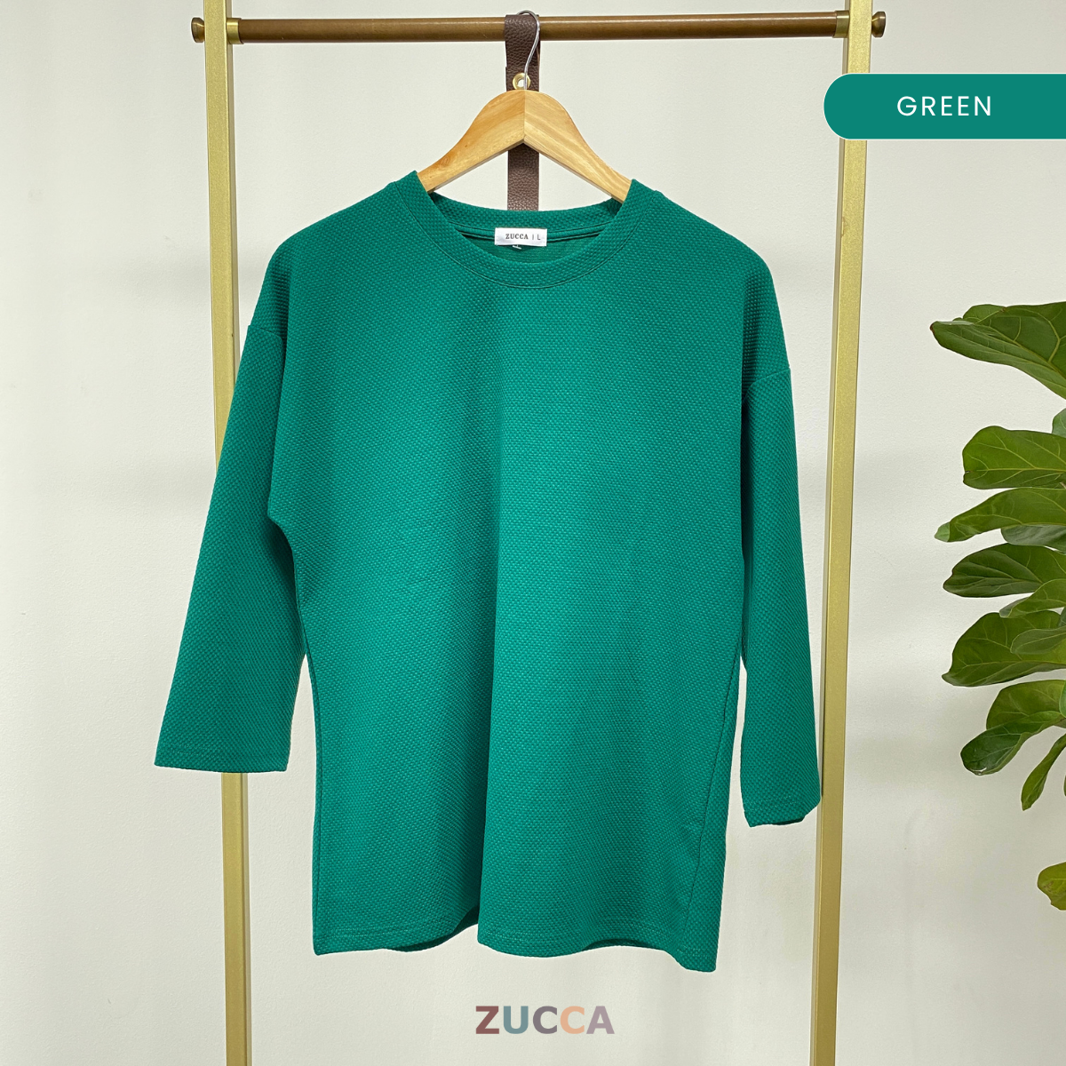 ZUCCA AISHAH TEXTURED KNIT OVERSIZED SHIRT - MA041
