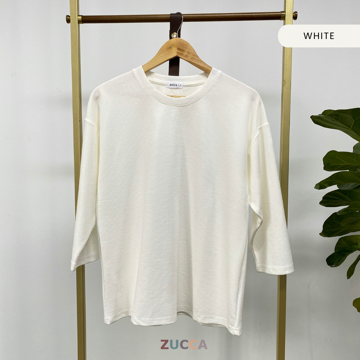 ZUCCA AISHAH TEXTURED KNIT OVERSIZED SHIRT - MA041